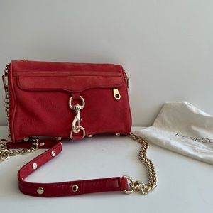 Rebecca Minkoff MAC crossbody suede - red brick color